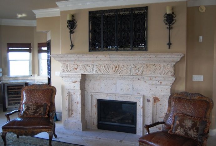 Cast Stone Fireplace Awesome Cantera Stone Custom Fireplace In the "pinon" Color