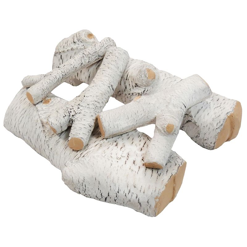 16 Inch Birch Ceramic Fireplace Gas Logs 5 Piece Set 73d70db257a7399be347e8a4e