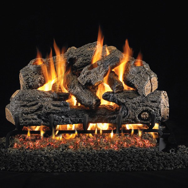 Ceramic Fireplace Logs New Peterson Real Fyre 24" Charred northern Oak Vented Gas Log