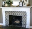 Ceramic Tile Fireplace Fresh Tile A Fireplace Love the Fireplace Tile and Layered Mirror