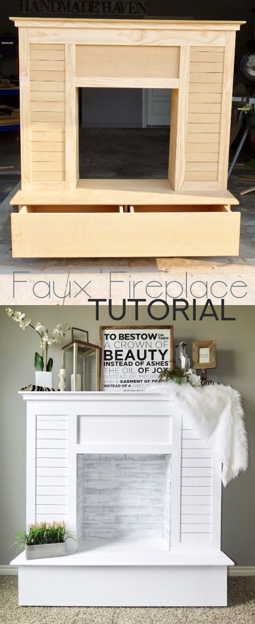 Chalk Paint Fireplace Luxury Faux Fireplace with Hidden Storage Kreatives