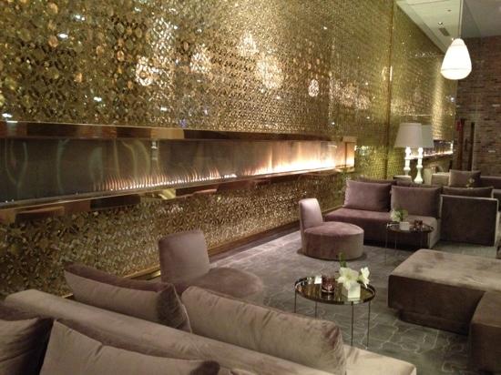 lobby fireplace Picture of Radisson Blu Aqua Hotel lobby fireplace
