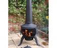 Chiminea Fireplace Best Of Black Steel Chiminea Log Burner Wood Heater Charcoal Modern