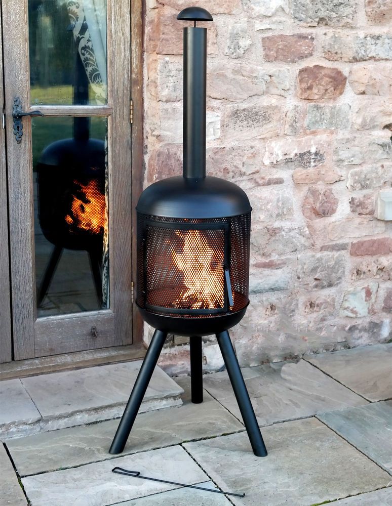 Extra large garden chimenea patio fire pit heat party 0d9b8c6ef661c09fe98aed5121f0e474