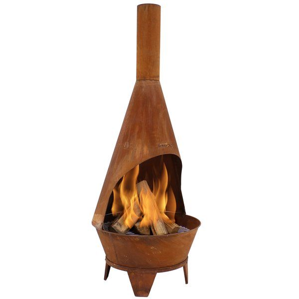 Chiminea Outdoor Fireplace Fresh Arneson Steel Wood Burning Chiminea Garden