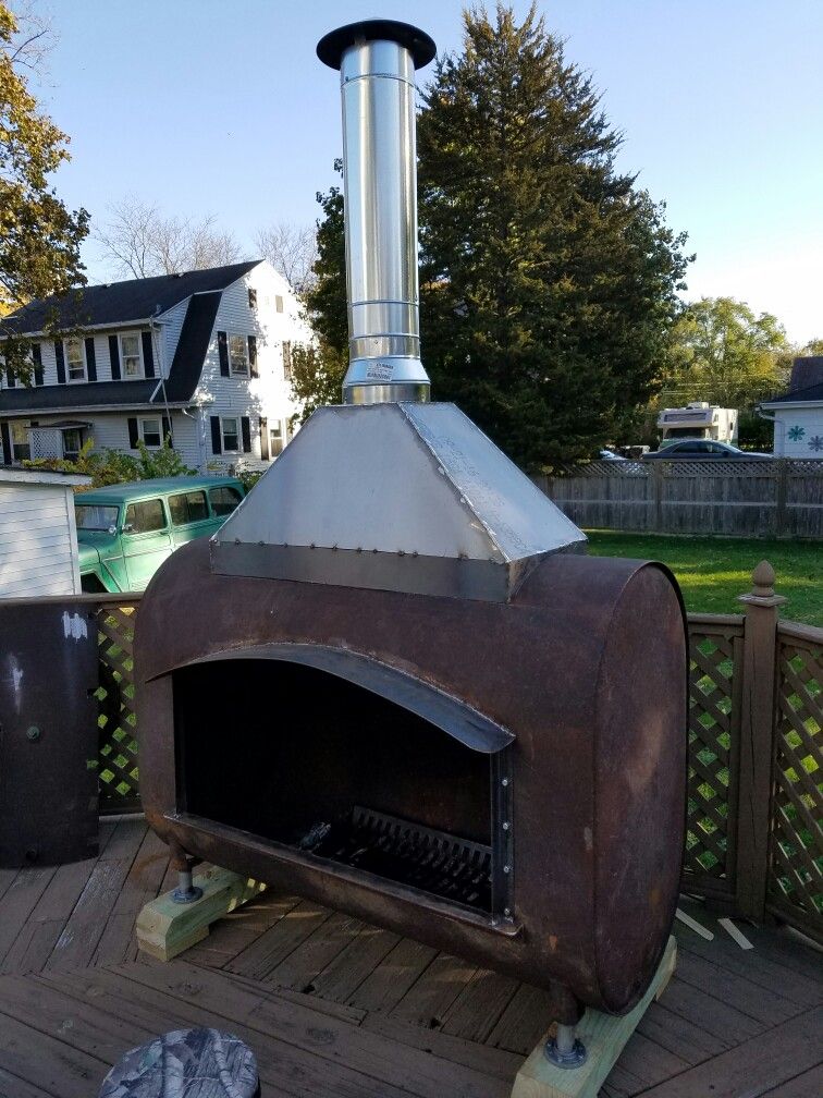 Chiminea Outdoor Fireplace Inspirational Heating Oil Tank Repurposed Into An Outdoor Fireplace