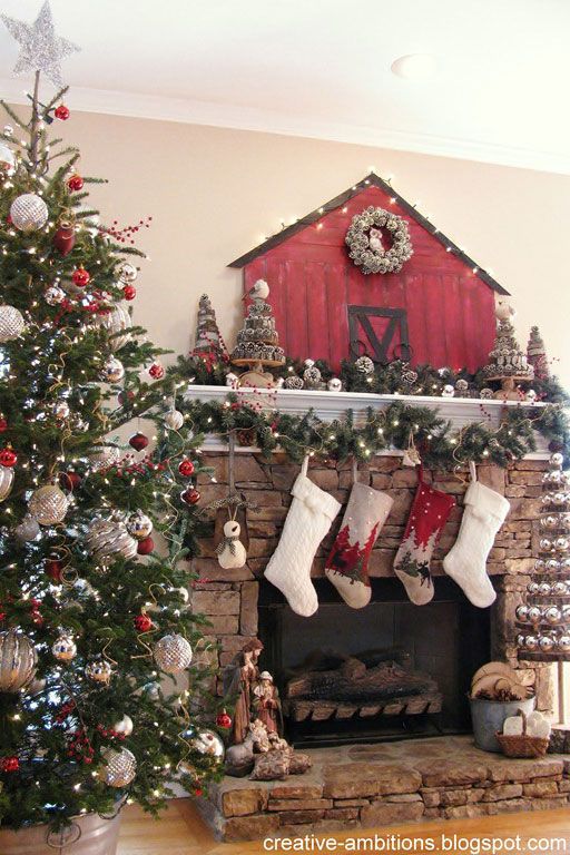 Christmas Fireplace Ideas Lovely Give Santa A Warm Wel E with these Christmas Mantel