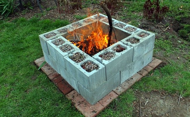 Cinderblock Outdoor Fireplace Beautiful Diy Fire Pit 5 You Can Make Diy Ideas
