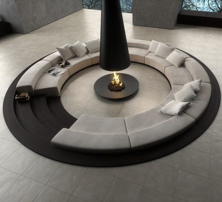 Circular Fireplace Beautiful 1 Circular Conversation Pit Central Fireplace