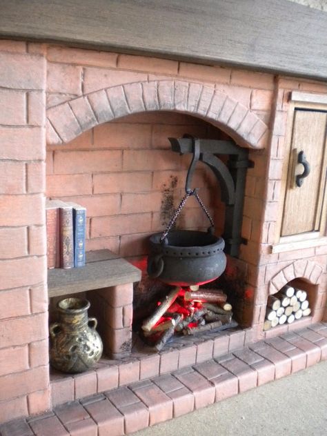 DollHouse Miniature Fireplace 1 12 Scale Colonial Tudor e60d4a70b7461e6a6397f89d444ffb1f