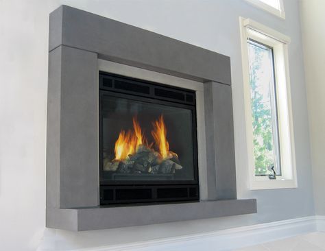 Concrete Fireplace Surround Beautiful Gas Fireplace with A Concrete Fireplace Surround and