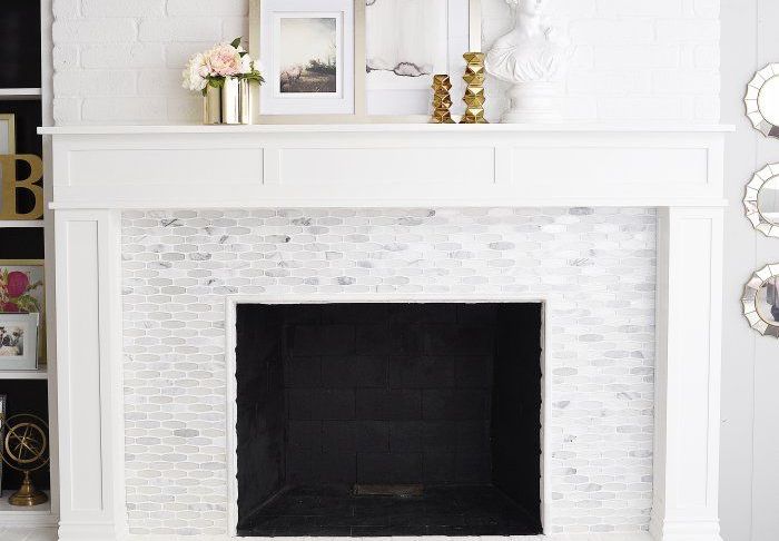 Concrete Fireplace Surround Elegant Diy Marble Fireplace &amp; Mantel Makeover