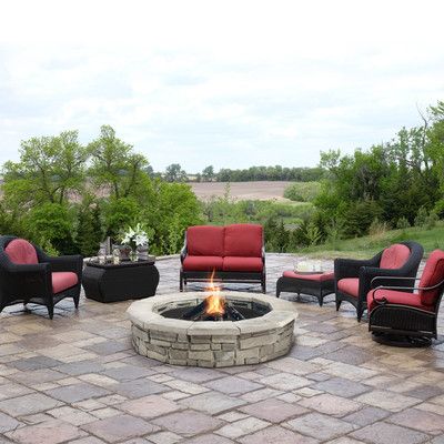 Random Stone Concrete Wood Burning Fire Pit in 2019 4b770d1b4b13a7f67b5a16df6cff2689