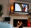 Contemporary Fireplace Designs with Tv Above Inspirational Fireplace W Tv Above and Simple Wooden Shelf Clean Design