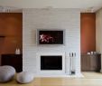 Contemporary Fireplace Luxury Deep orange with White & Black Nice Modern Living Room by