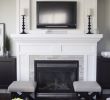 Contemporary Fireplace Surrounds Elegant Tv Inset Over Fireplace No Hearth Need More Color Tho