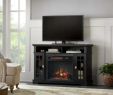 Contemporary Fireplace Tv Stand Luxury Canteridge 47 In Freestanding Media Mantel Electric Tv Stand Fireplace In Black with Oak top