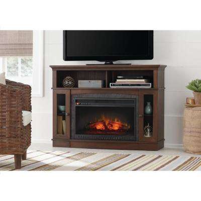 brown walnut home decorators collection fireplace tv stands wsfp46echd 8 64 400 pressed