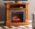 Corner Electric Fireplace Heater Beautiful Bridgewater 45 5 In W Corner Infrared Electric Media Fireplace In Brown Sienna