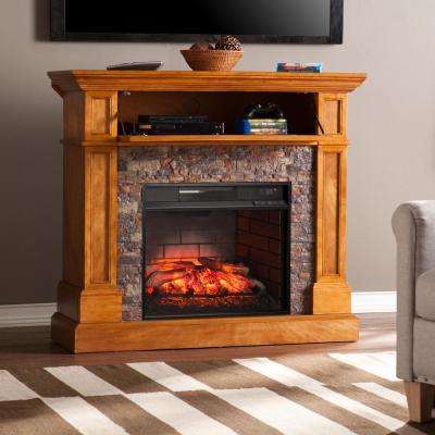 Corner Electric Fireplace Heater Beautiful Bridgewater 45 5 In W Corner Infrared Electric Media Fireplace In Brown Sienna