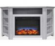 Corner Electric Fireplace Heater Lovely Stratford 56 In Electric Corner Fireplace In White with Led Multi Color Display