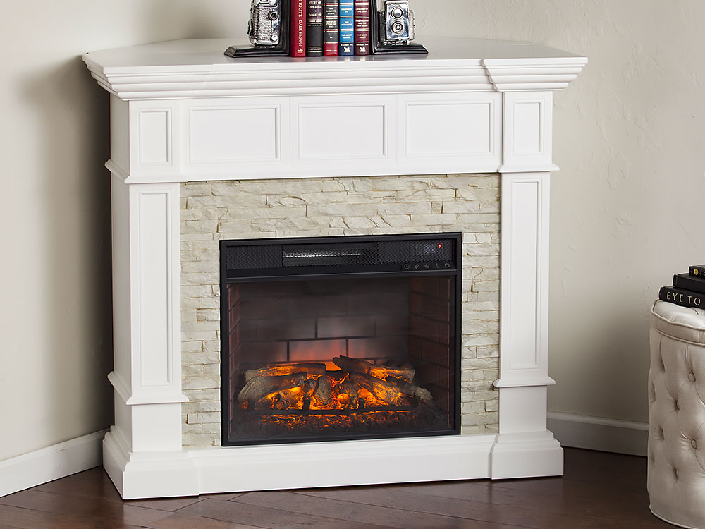 Corner Electric Fireplace Heater Unique Merrimack Wall Corner Infrared Electric Fireplace Mantel Package In White Fi9638