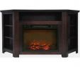 Corner Electric Fireplace Insert Elegant Stratford 56 In Electric Corner Fireplace In Mahogany with 1500 Watt Fireplace Insert