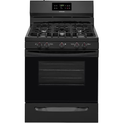 5 Burner 5 cu ft Self cleaning Freestanding Gas Range Black mon 30 in Actual 29 875 in
