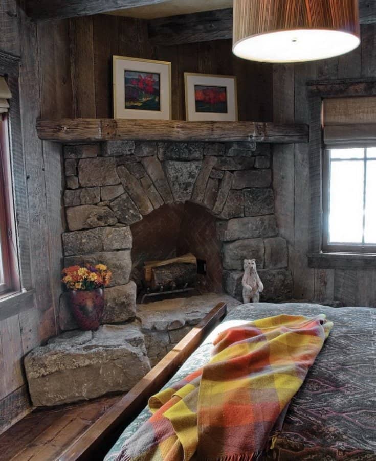 Rustic Corner Fireplace Ideas