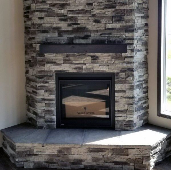 Corner Fireplace Ideas In Stone Unique top 70 Best Corner Fireplace Designs Angled Interior Ideas