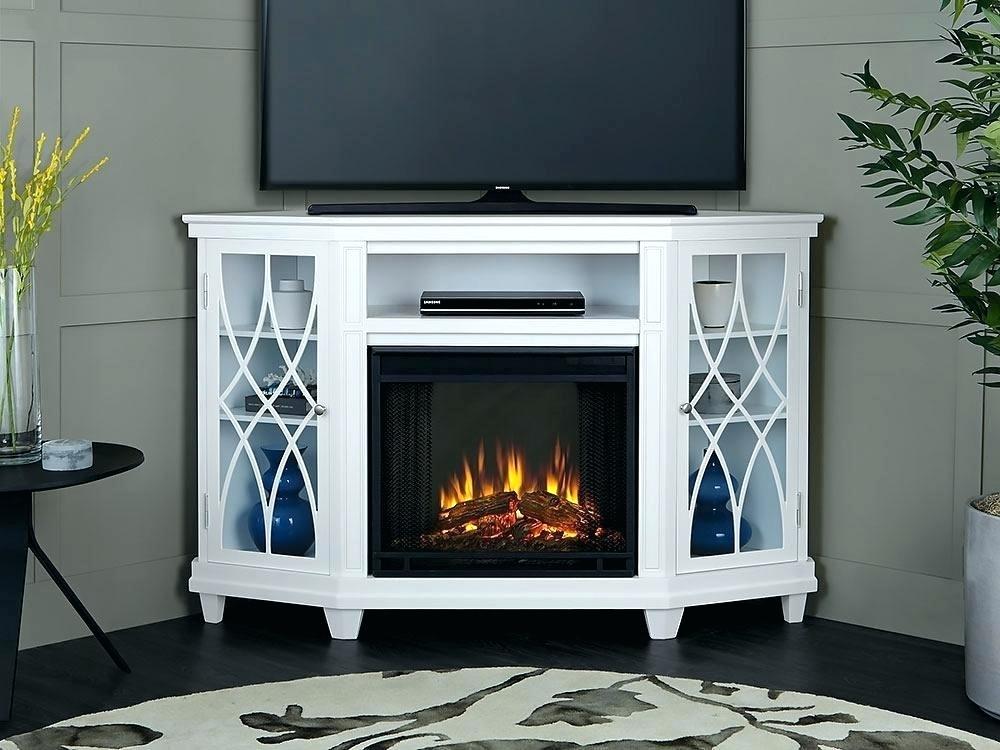 corner fireplace tv stand entertainment center real flame white electric w hearth bench fi
