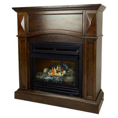 Corner Gas Fireplace Direct Vent Inspirational 20 000 Btu 36 In Pact Convertible Ventless Natural Gas Fireplace In Cherry