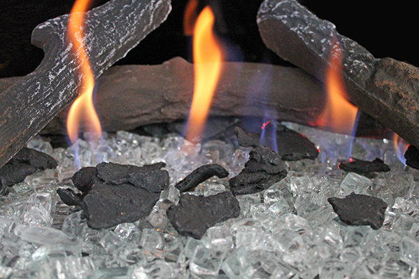 Modern Contemporary & Luxury Frameless Fireplaces branches clear glass and embers 600