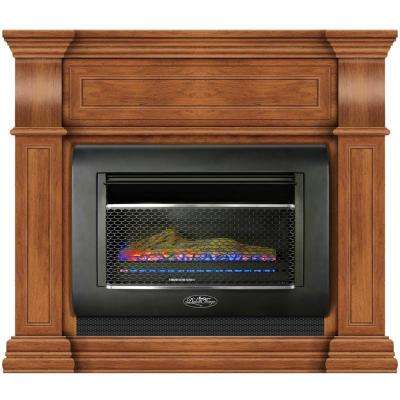 Corner Ventless Propane Fireplace New 44 In Ventless Dual Fuel Gas Wall Fireplace In toasted Almond with thermostat Model Df300l M Ta