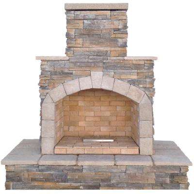 Cost to Build Outdoor Fireplace Best Of 78 In Brown Cultured Stone Propane Gas Outdoor Fireplace