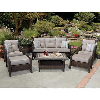 Costco Outdoor Fireplace New Cordova 6 Piece Deep Seating Set All Weather Wicker is