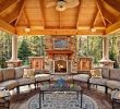 Covered Deck with Fireplace Elegant Destination Decks and Patios Backyard Cabana