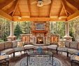 Covered Deck with Fireplace Elegant Destination Decks and Patios Backyard Cabana