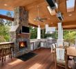 Covered Deck with Fireplace Lovely Covered Deck Outside