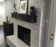 Covering Brick Fireplace with Tile Elegant Fireplace Makeover Crystal White Quartzite 6x24