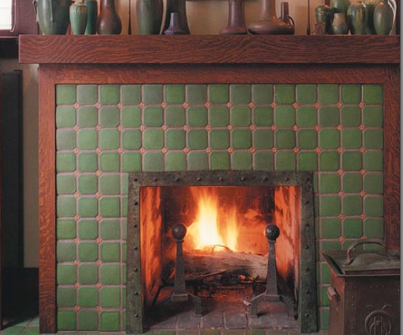 Craftsman Fireplace Tile Elegant Craftsman Fireplace Tile I Like the Wood Trim Around the