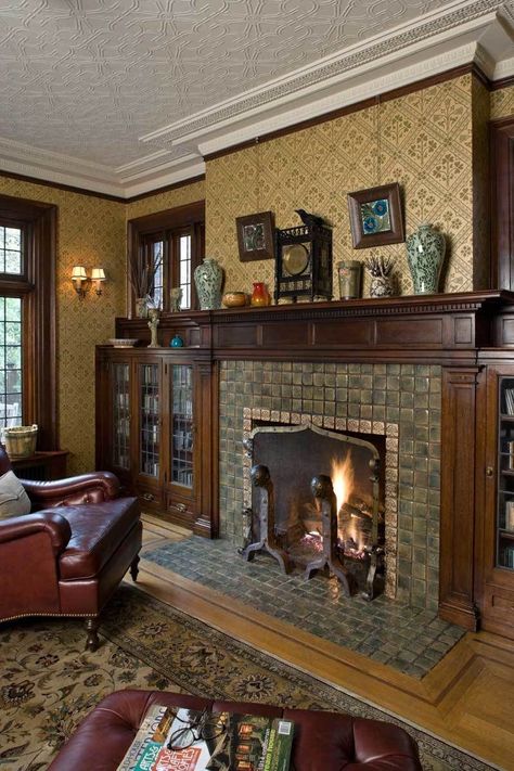 Craftsman Fireplace Tile New the Arts & Crafts Interior Home Ideas