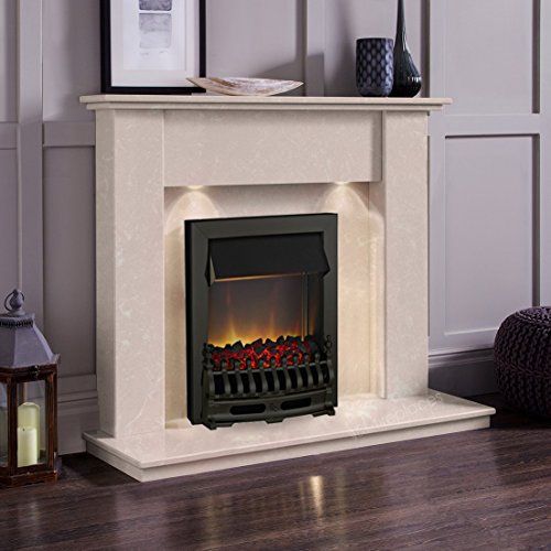 Cream Electric Fireplace Lovely Cream Marble Stone Surround Electric Fireplace Suite Black