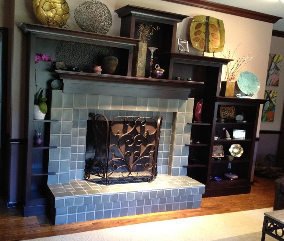 Custom Fireplace Awesome Urbanashes Custom Fireplace Motawi Tile Fireplace