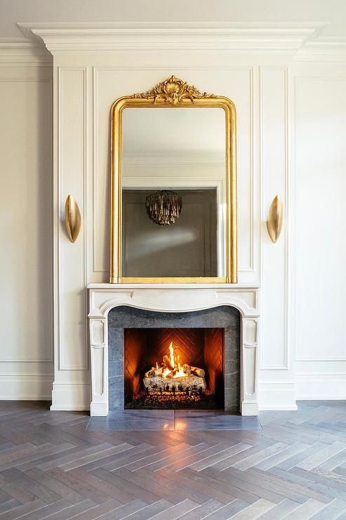 Custom Fireplace Mantels Beautiful Luxurious French Fireplace Design Displaying A Gold ornate