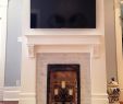Custom Fireplace New Family Room Custom Mantel with Marble Subway Tile and