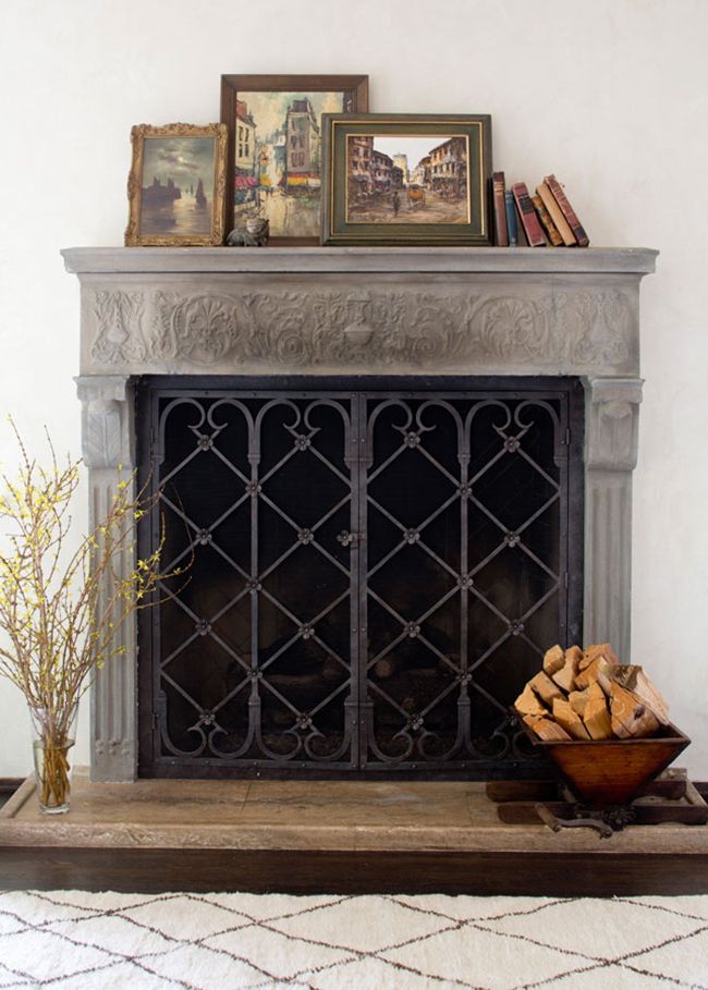 Custom Fireplace Screen Awesome Savvy Home Mantle Styling