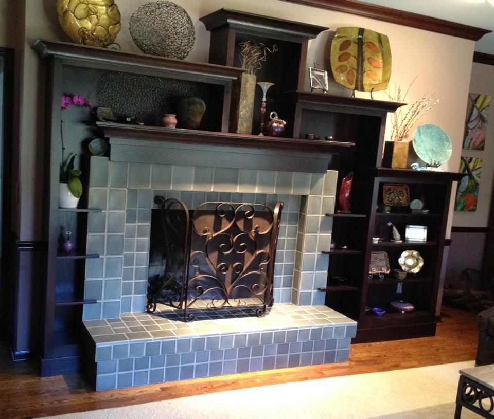 Urbanashes Custom fireplace Motawi tile fireplace 9e0dd5ff4f82df8c850cbe ddbfc