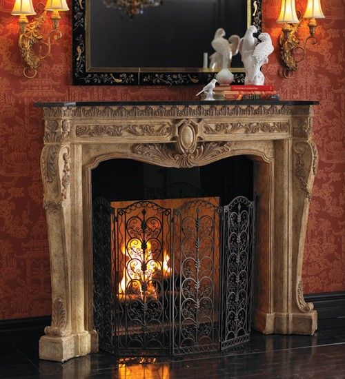 Custom Fireplace Screens Awesome Floral Fireplace Surround Warm and Cozy