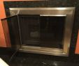 Custom Fireplace Screens Elegant Nickel Steel Fireplace W Smoked Glass Doors